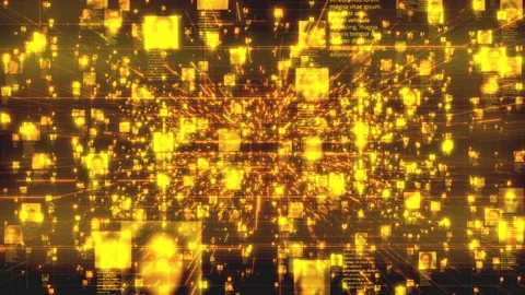 Artificial intelligence concept. Searching in a stream of yellow shining people 스톡 동영상 317920371