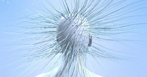 Artificial intelligence concept showing futuristic human mind connections. Stock Footage 318612160