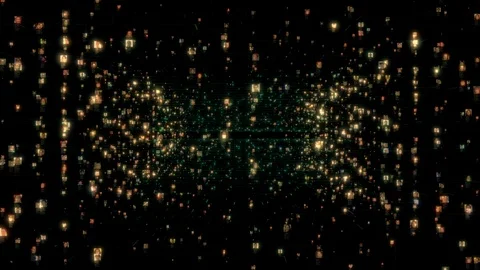 Artificial intelligence concept of a social network with a flow of Stock Footage 127219973