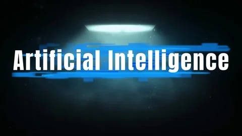Artificial intelligence concept with spotlight Stock Footage 336590812