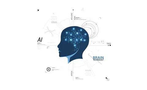 Artificial intelligence concept. Technology background. Vector science illust Stock Illustration