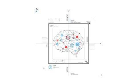 Artificial intelligence concept. Technology background. Vector science illust Stock Illustration