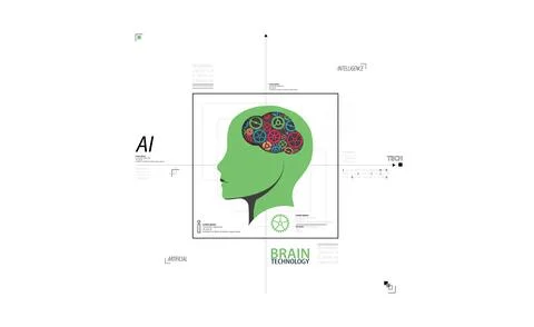 Artificial intelligence concept. Technology background. Vector science illust Stock Illustration