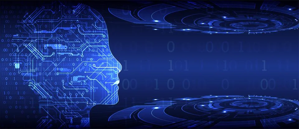 Artificial intelligence concept. Technology background. Stock Illustration