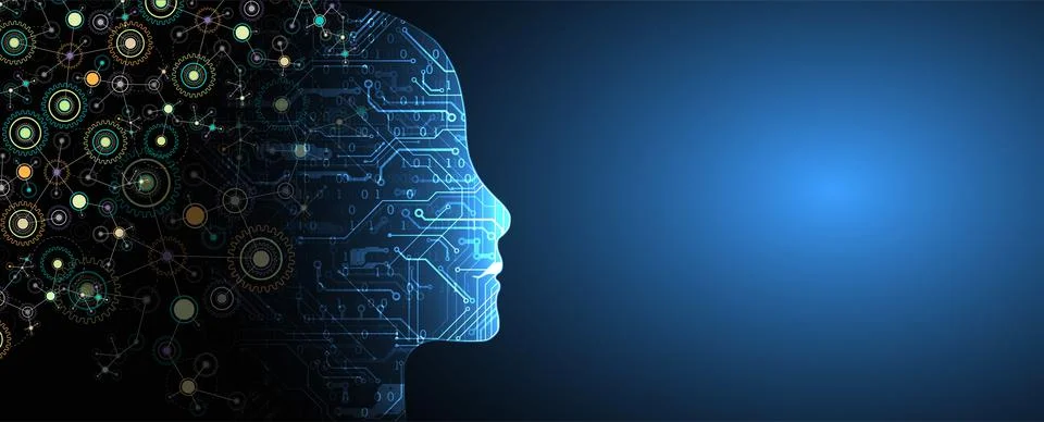 Artificial intelligence concept. Technology background. Stock Illustration