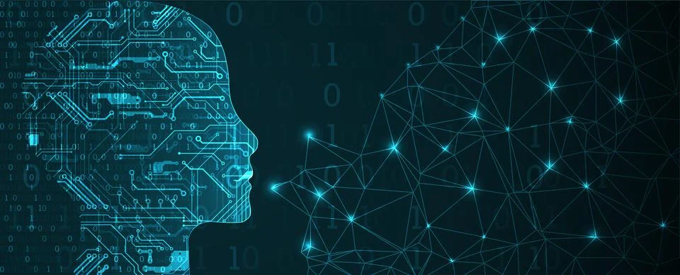 Artificial intelligence concept. Technology background. Stock Illustration