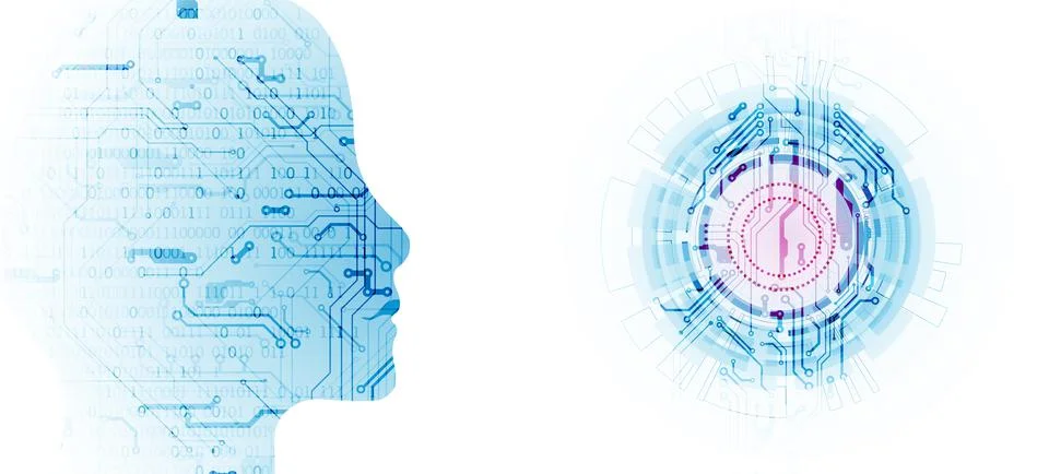 Artificial intelligence concept. Technology background. Stock Illustration