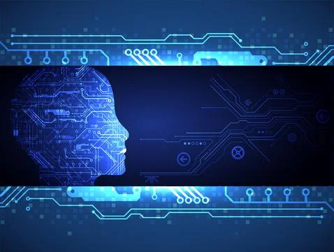 Artificial intelligence concept. Technology background. Stock Illustration