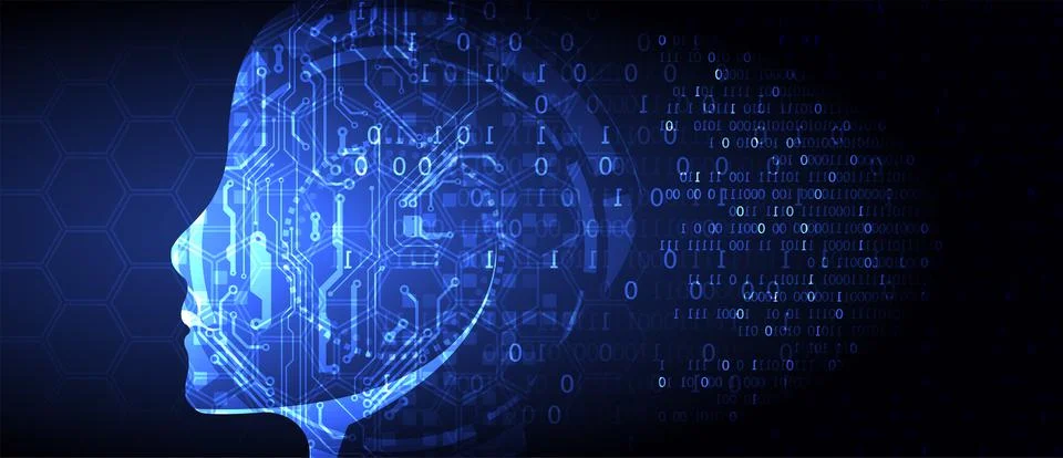 Artificial intelligence concept. Technology background. Stock Illustration
