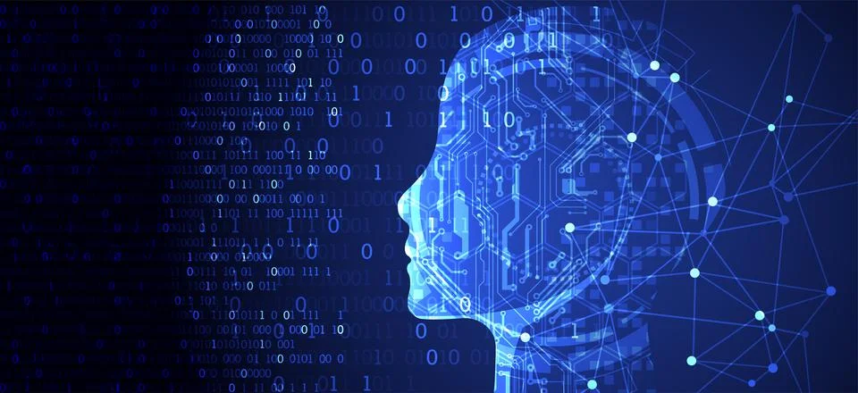 Artificial intelligence concept. Technology background. Stock Illustration