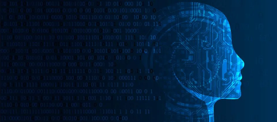 Artificial intelligence concept. Technology background. Stock Illustration