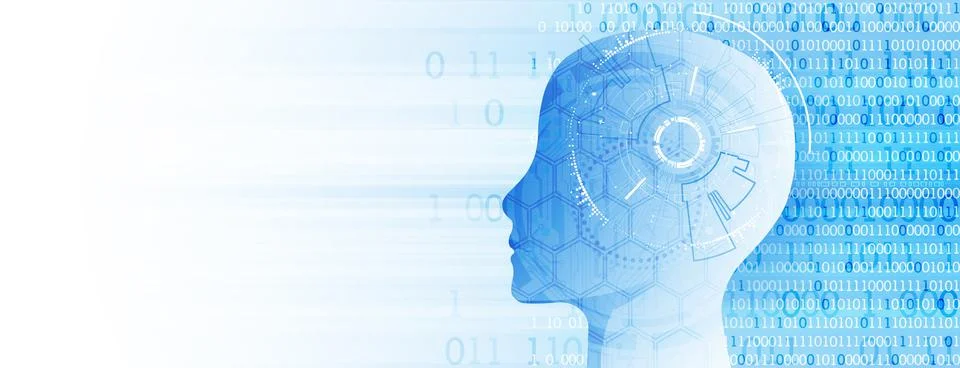 Artificial intelligence concept. Technology background. Stock Illustration