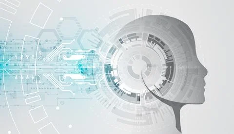 Artificial intelligence concept. Technology background. Stock Illustration