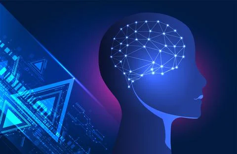 Artificial intelligence concept. Technology background. Stock Illustration