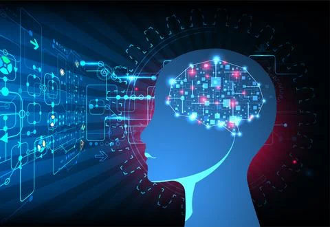 Artificial intelligence concept. Technology background. Stock Illustration
