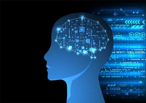 Artificial intelligence concept. Technology background. Stock Illustration