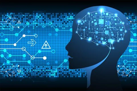 Artificial intelligence concept. Technology background. Stock Illustration