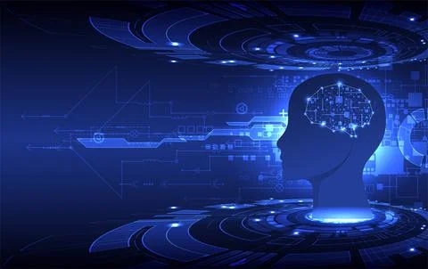 Artificial intelligence concept. Technology background. Stock Illustration