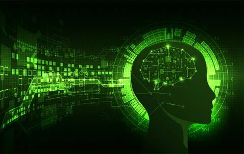 Artificial intelligence concept. Technology background. Illustrazione stock
