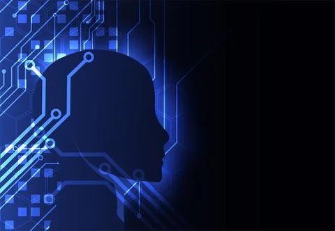 Artificial intelligence concept. Technology background. Illustrazione stock