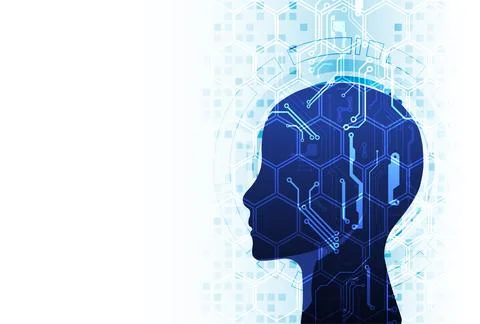 Artificial intelligence concept. Technology background. Stock Illustration