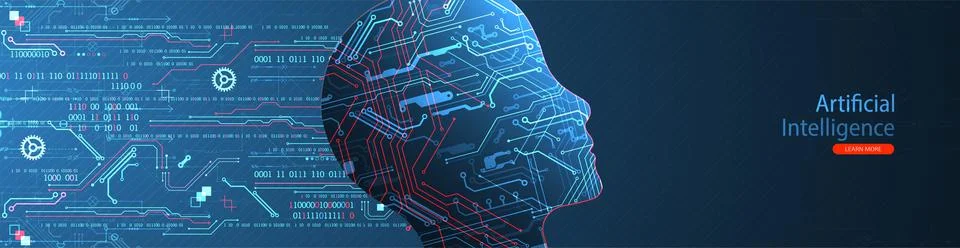 Artificial intelligence concept. Technology background. Vector science illust イラスト素材