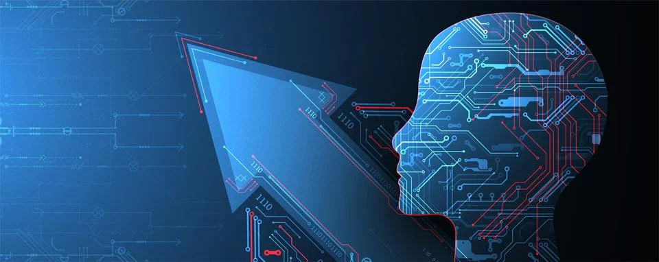 Artificial intelligence concept. Technology background. Vector science illust イラスト素材