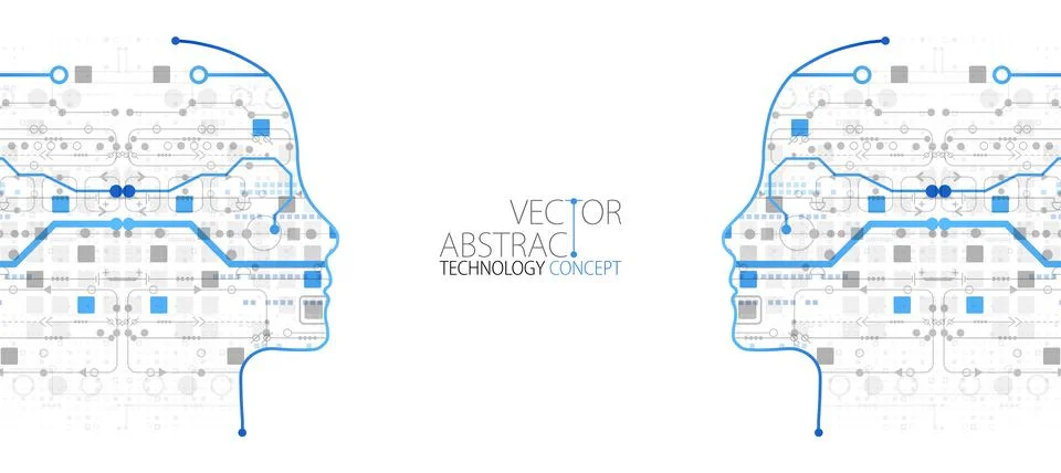 Artificial intelligence concept. Technology background. Vector science illust Stock Illustration