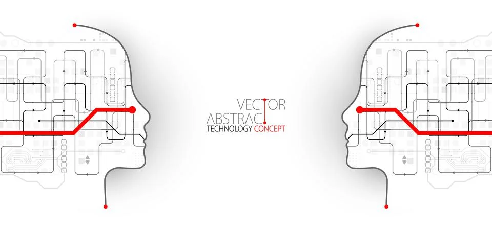 Artificial intelligence concept. Technology background. Vector science illust 스톡 일러스트