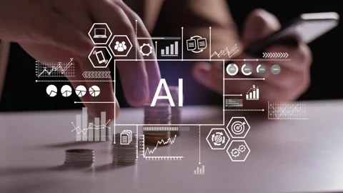 Artificial intelligence concept.Big data , Machine learning, Big data networ Stock Footage 286317351
