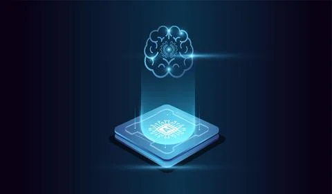 The artificial intelligence concepts. and The Concept of Artificial intelli.. Stock Illustration