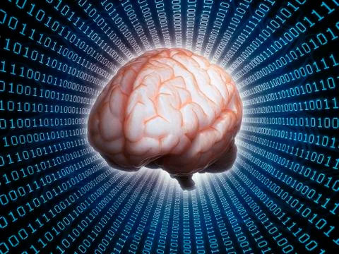 Artificial intelligence; conceptual artwo Stock Illustration