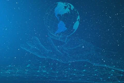 Artificial intelligence, conceptual representation of the development of the Stock Illustration