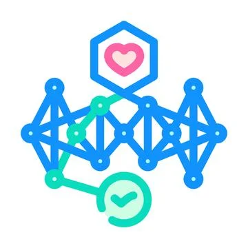 Artificial intelligence connecting empathy with a neural network Stock Illustration