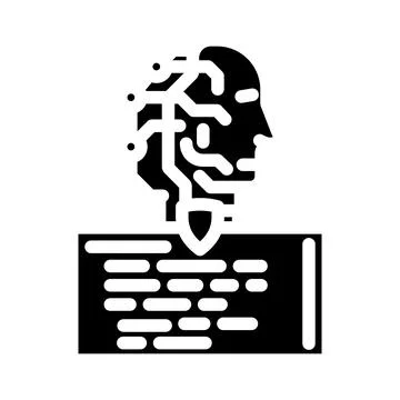 Artificial intelligence connecting to secure digital code Stock Illustration