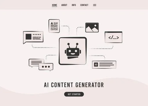 Artificial Intelligence Content Generator and AI writer bot. Create content for Stock Illustration