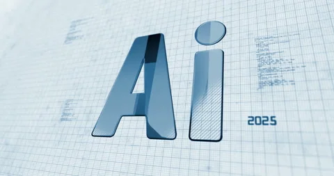 Artificial intelligence contour 3d symbol on project scheme Stock Footage 330438836