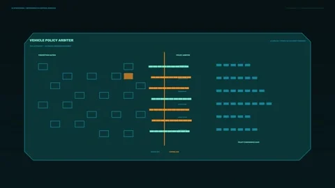 Artificial Intelligence Control Console HUD Seamless Loop Stock Footage 342230814