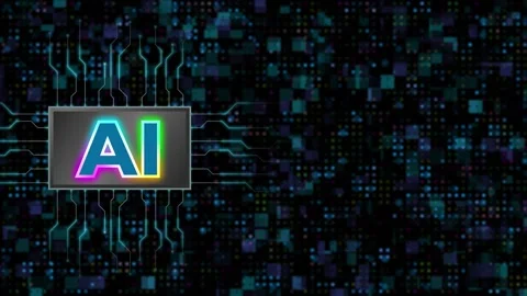 Artificial intelligence copy space animation 스톡 동영상 253554873