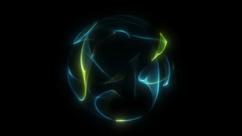 Artificial Intelligence Core. Abstract Sphere. Energy Structure in Light Gr.. Stock Footage 318416228