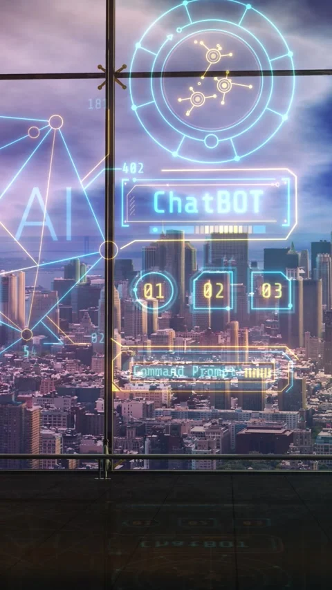 Artificial intelligence in corporate use. 3D render Video stock 278065473