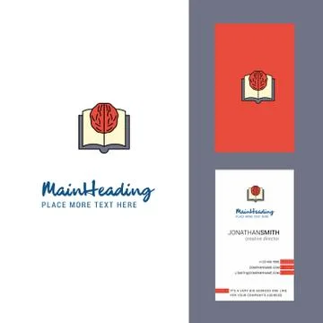 Artificial intelligence Creative Logo and business card. vertical Design Vect Stock Illustration