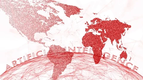 Artificial intelligence cyberspace Video stock 102057468