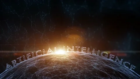 Artificial intelligence cyberspace sphere 動画素材 232301169