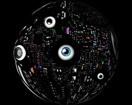 Artificial Intelligence Cyborg Illustrazione stock