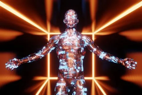 Artificial Intelligence Cyborg or Avatar イラスト素材