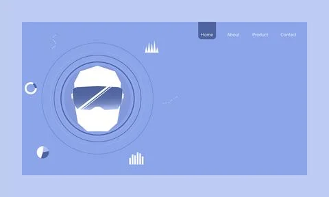 Artificial intelligence in data analysis, Data marketing technology, Business Stockillustratie