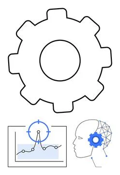 Artificial intelligence, data analysis, machine learning, innovation, technol 스톡 일러스트