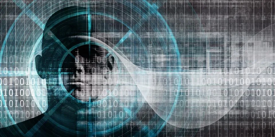 Artificial Intelligence Data Analytics Transformation 스톡 일러스트