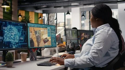 Artificial intelligence data, for architectural software, remodeling floor plan Stock Photos